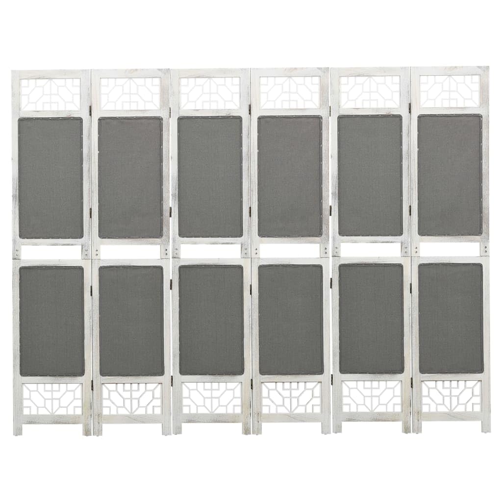 Mangloder - Paravento divisorio, 6 pezzi, 210 x 165 cm, in tessuto con legno di paulonia e MDF, autoportante, pieghevole, pieghevole, per la privacy, decorazione della stanza, camera da letto