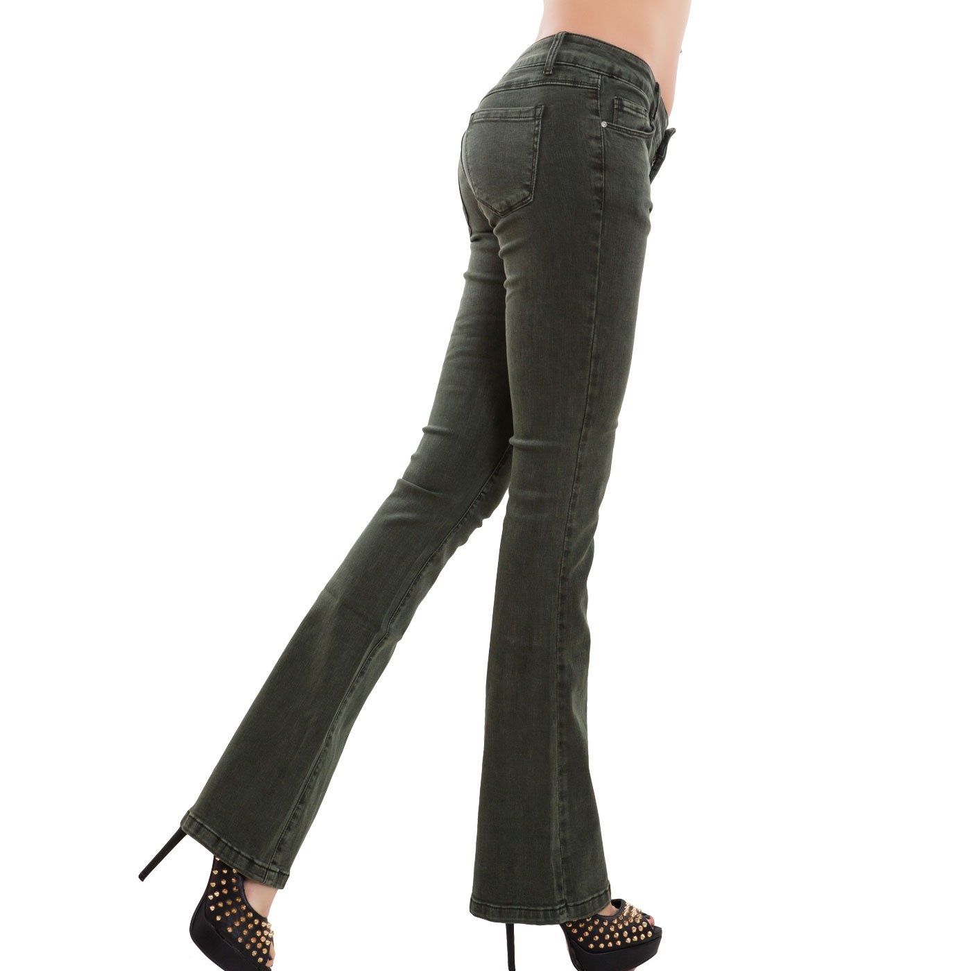 Toocool Jeans Donna Pantaloni Skinny Elasticizzati Zampa Elefante Campana Nuovi AF108