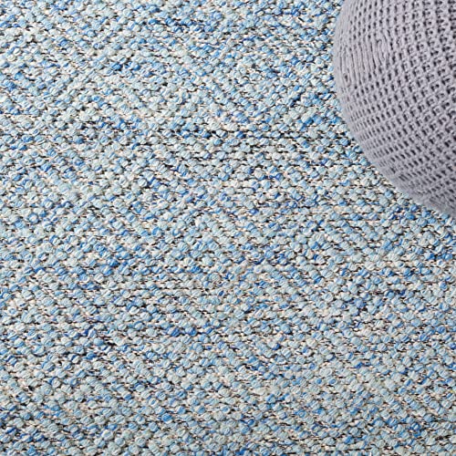 Tapete decorativo azul de 2' x 3' hecho a mano miniatura 5