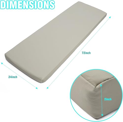 Miniatura 3 de Esterilla de yoga de 2 pulgadas de grosor, esterilla deportiva ultra gruesa que se puede enrollar para almacenamiento, 72 pulgadas x 24 pulgadas × 2