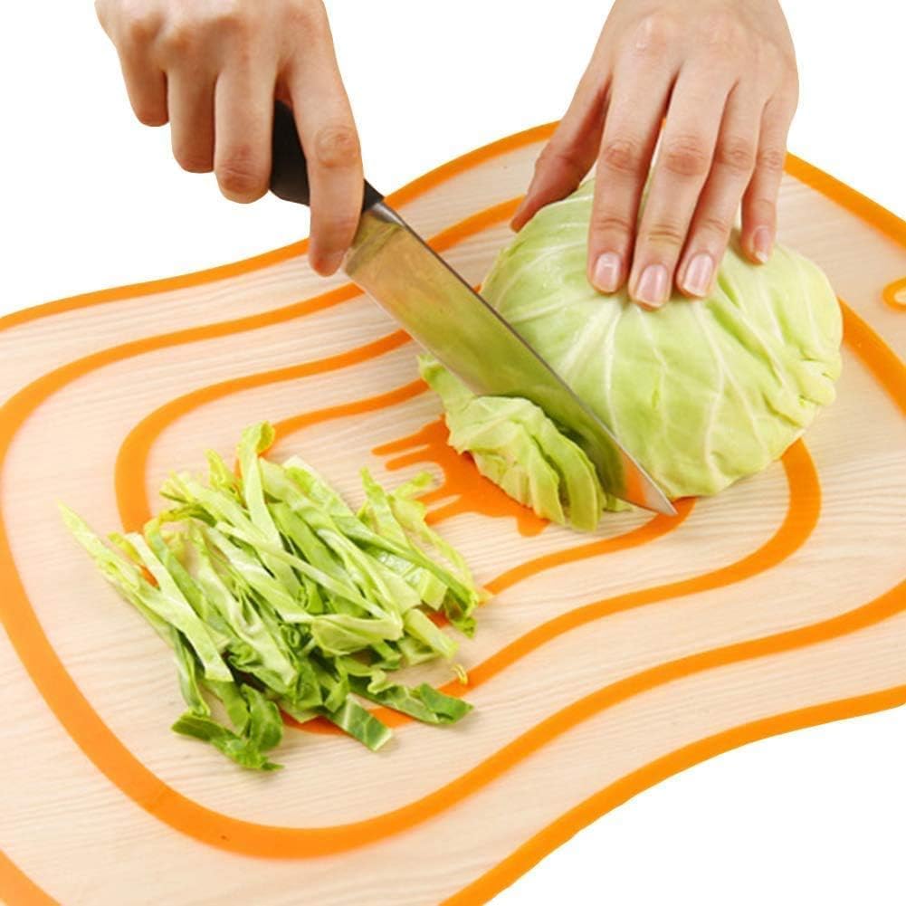 XAVRY Flexible Plastic Cutting Board Mats, Colorful Kitchen Cutting Board Non-Slip Frosted Cutting Board Kitchen Tools (30 * 23 cm) (Multi, Pack of 1)
