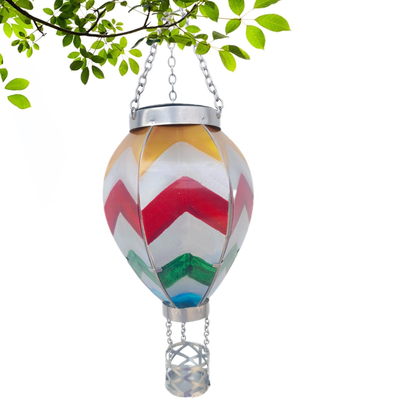 Solar Hot Air Balloon Lantern, Floating Solar Balloon Light, Solar Hot Air Balloon Sunset, Solar Hot Air Balloon with Simulated Flame Effect, Vintage Hot Air Balloon Lantern, Colourful Hot Air Balloon โ image 1