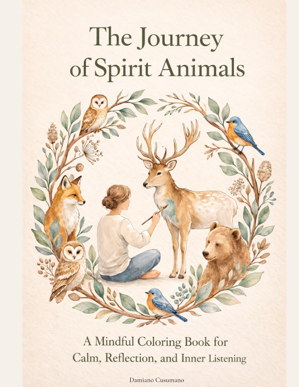 The Journey of Spirit Animals: A Mindful Coloring Book for Calm, Reflection, and Inner Listening