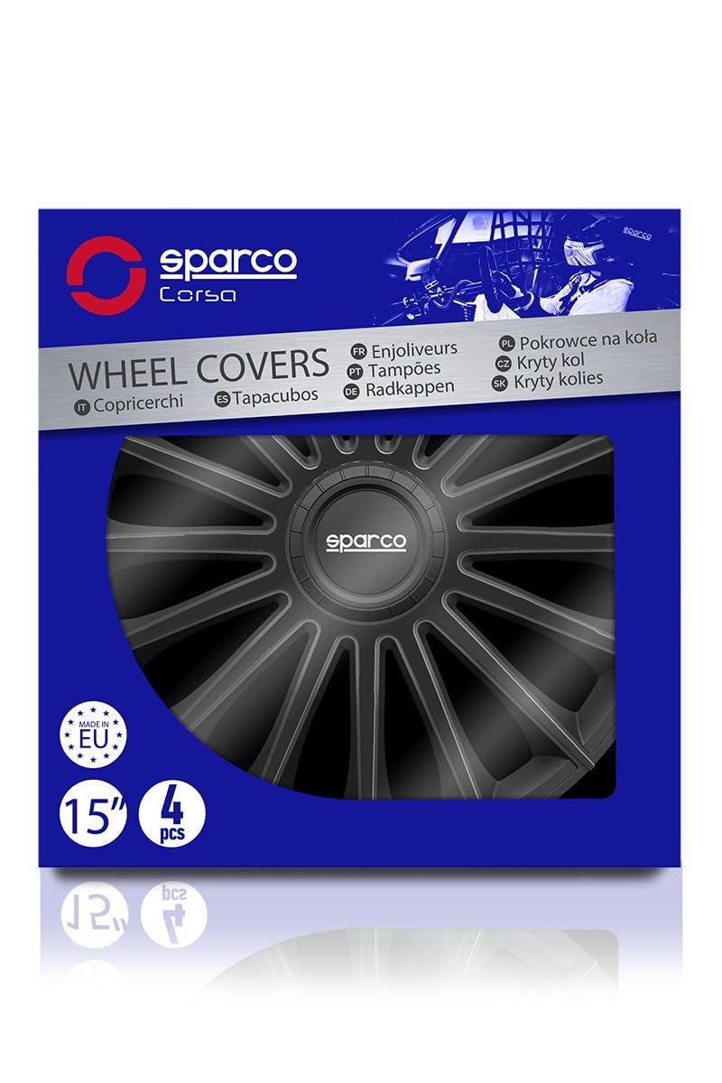 Sparco SPC1596BK Wheel Trims Roma Black, Set of 4, 15 Inches — view 43