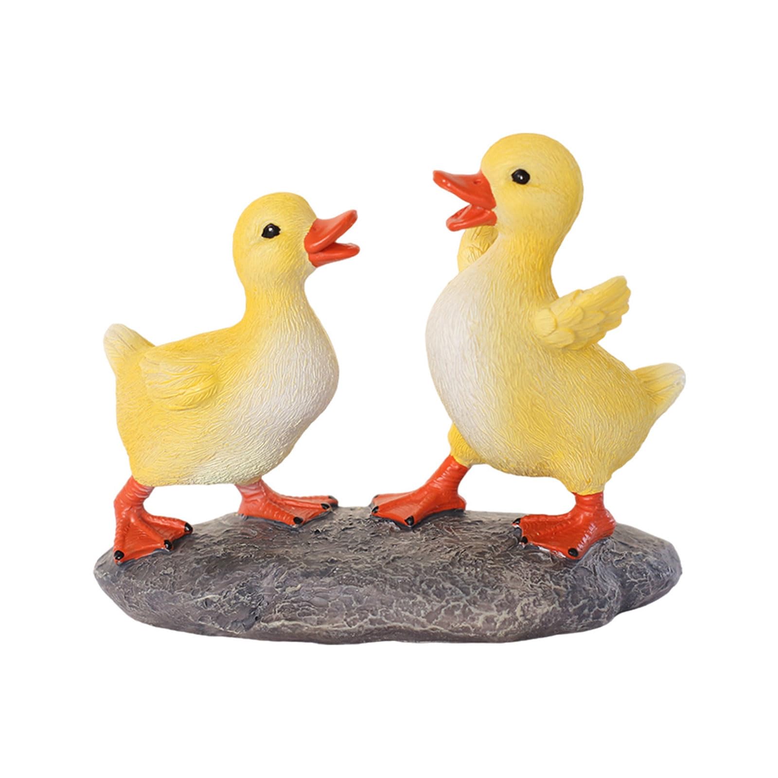 Snorvixre Lovely Resin Ducks Statue for Garden Decors and Home Decoration 11.50Cm Lovely Sculpture Backyard Statue