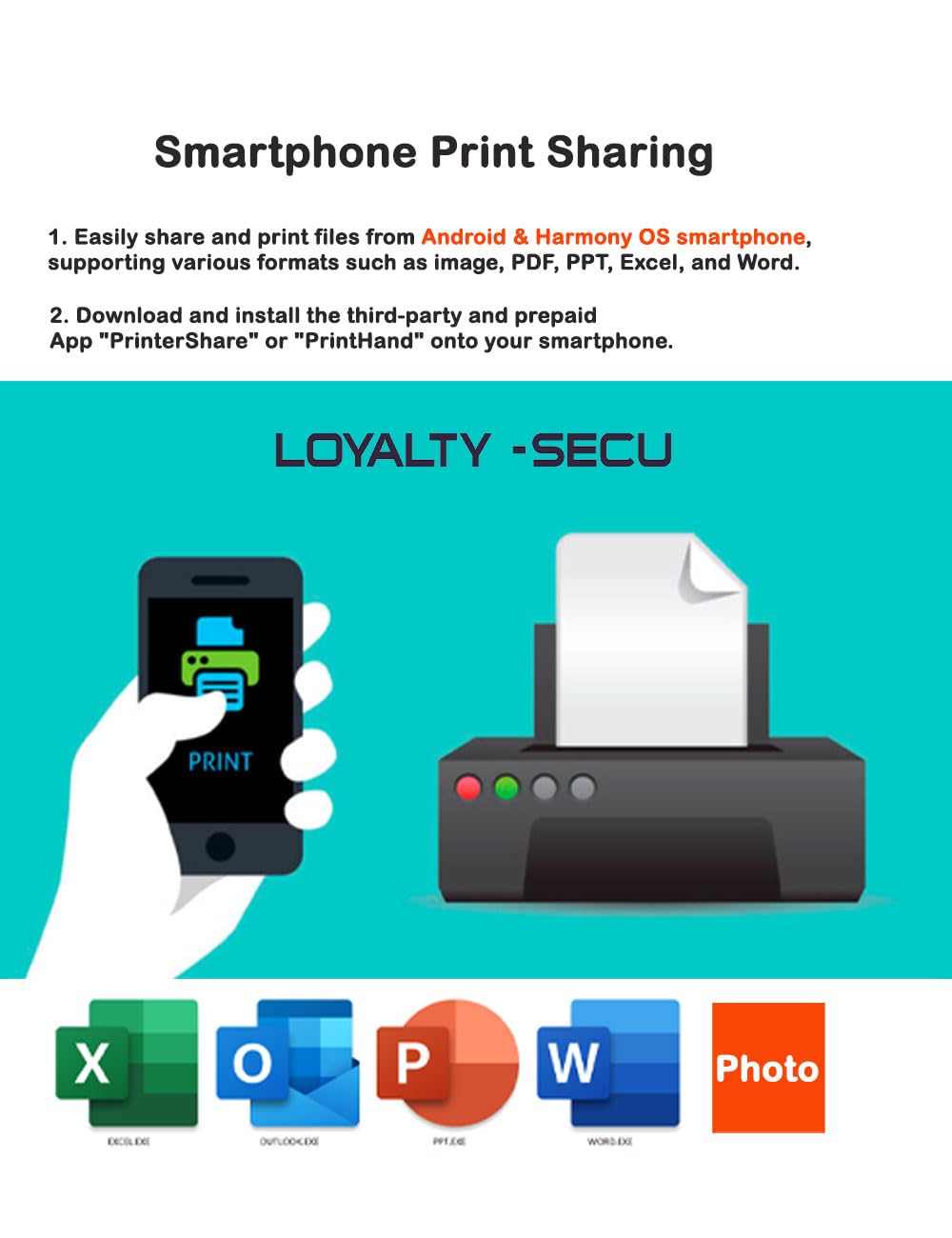 Actualiza sin esfuerzo tu impresora USB LOYALTY-SECU inalámbrica con un WiFi y un servidor de impresión Blue~Tooth