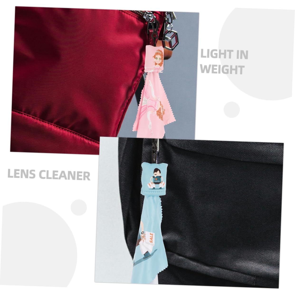 KOMBIUDA 24pièces Lingettes Nettoyantes Pour Écran Et Avec Porte-clés Chiffons De Nettoyage Multifonctions Pour Appareils Électroniques Téléphones Et Caméras