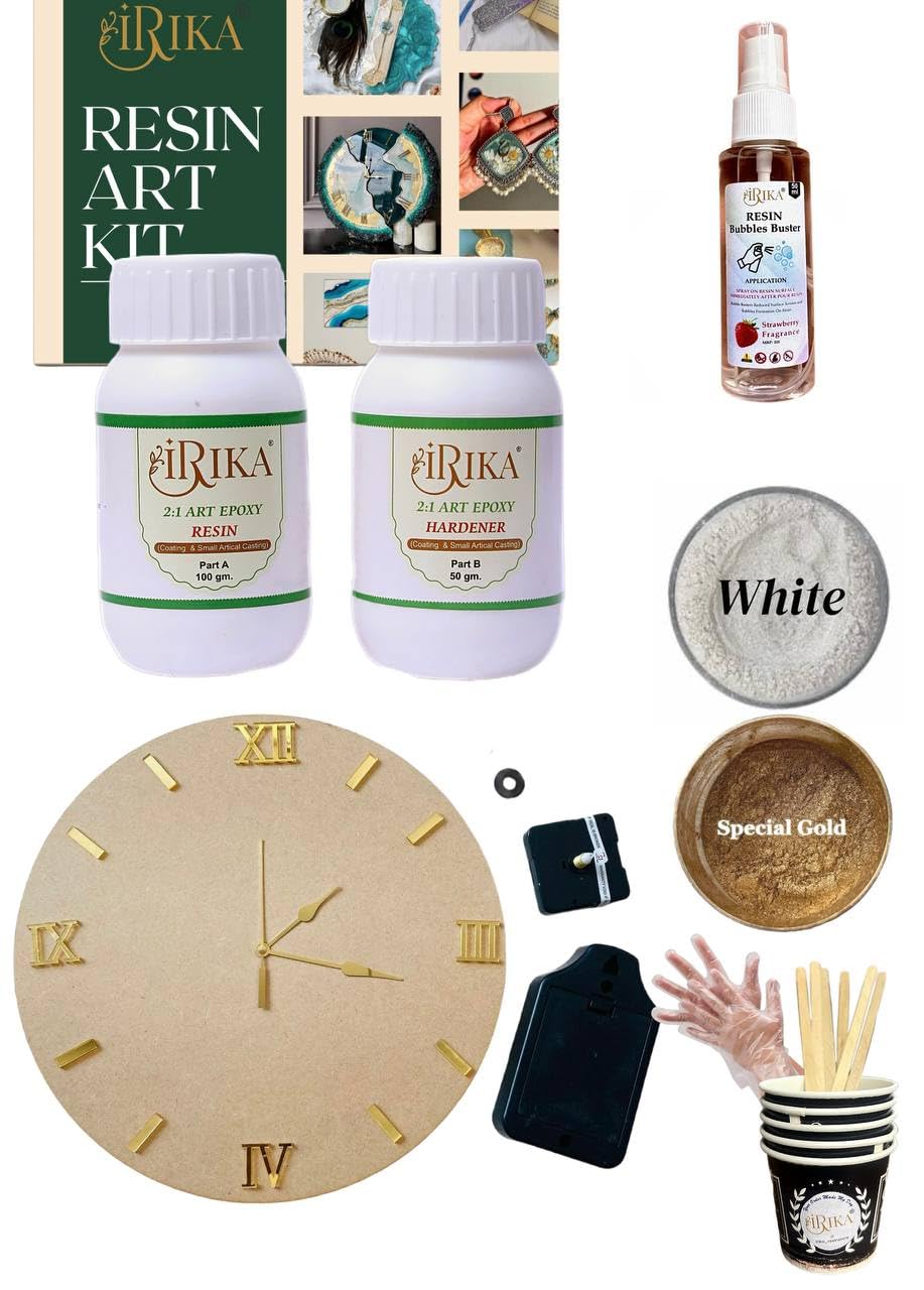 EpiLux Craft Time into Art – DIY Resin Clock Kit with Epoxy Resin, Pigments & Bubble-Free Finish-image-38
