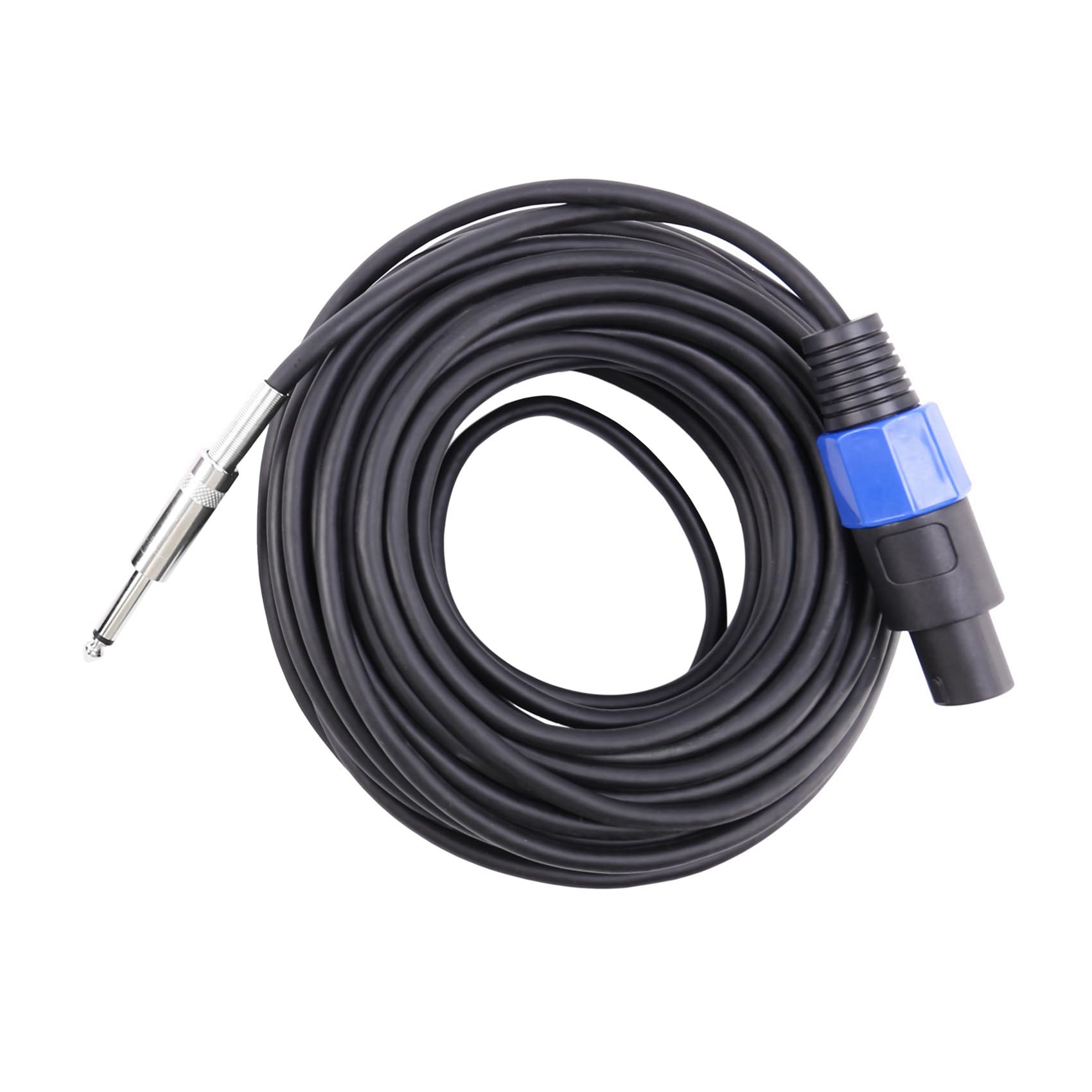 Juego de 4 cables Speakon a 1/4 para altavoces de 12 AWG 12 AWG cable de conexión de 6,35 mm DJ/PA para altavoces con de rosca