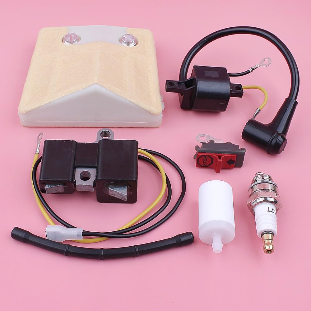 herramientas de jardín Kit de manguera de filtro de combustible de la bobina de la bobina de encendido for Husqvarna 61 66 266 Spark Spite Stop Switch Switcher Reemplazar parte de repuesto Tipo antigu