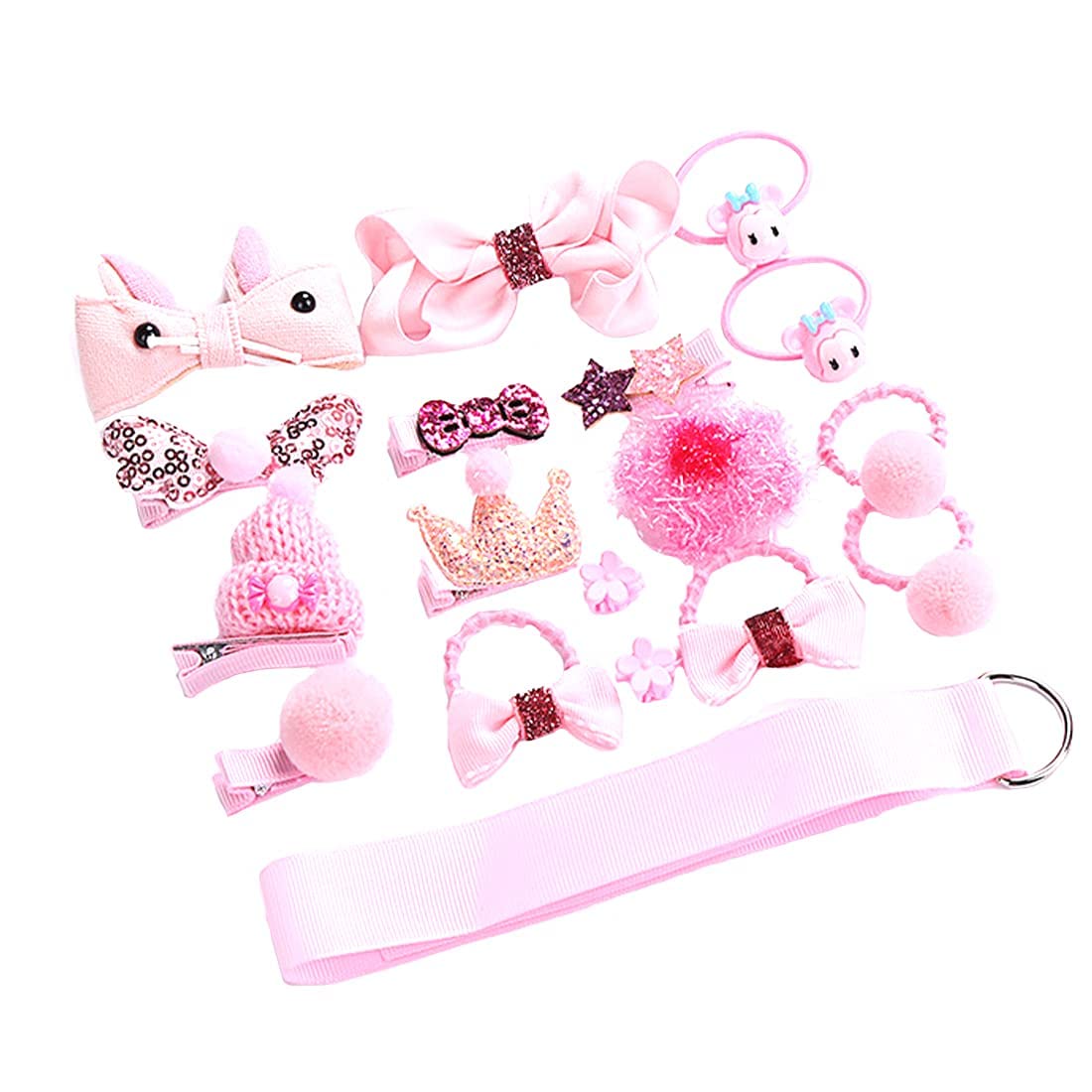 Melbees by Yellow Chimes 18 Pcs Set of Hair Accessories for Kids with Pink Color Hair Clips and Hair Band Assortment Gift Set for Kids Girls (Pack of 18), Medium (YCHASET-KD005-PK) (B09GK4YMBR) Amazon Price History, Amazon Price Tracker