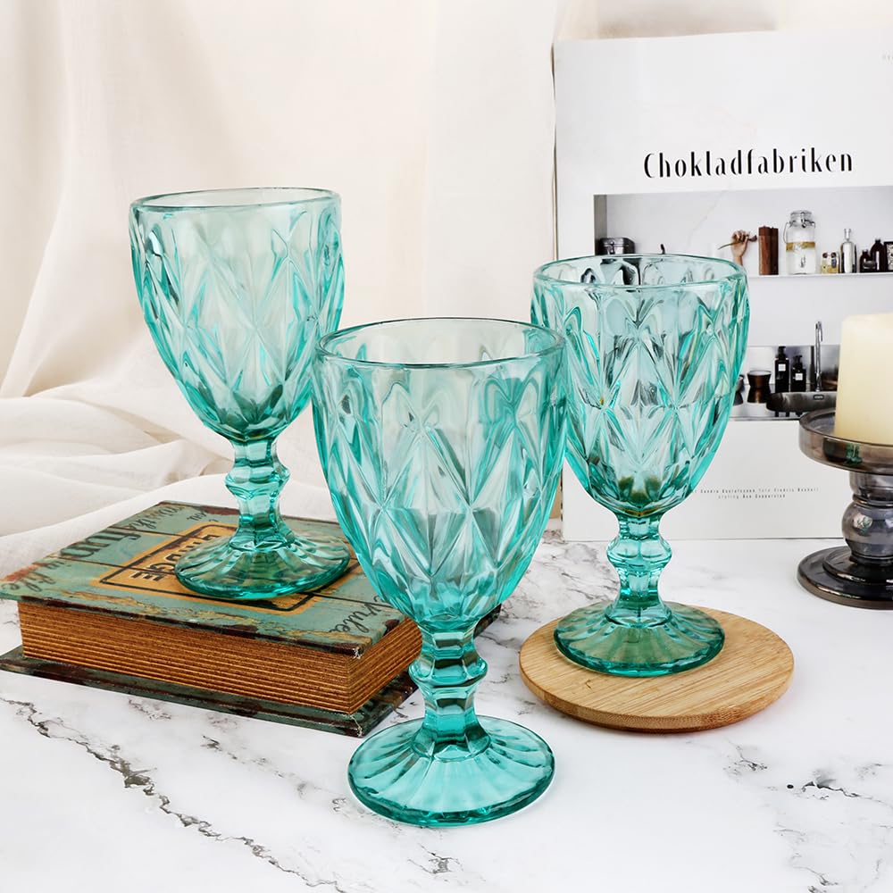 murano glass wine goblets Trix Multi Color Italian Crystal Glassware Set/2  Portico Shop