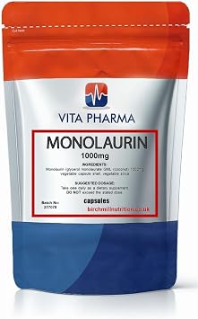 VITA PHARMA Monolaurin 1000mg 30 Capsules Nutritional Supplement