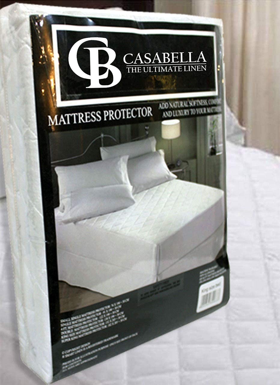 Casabella Extra Deep King Quilted Mattress Cover 40 cm(16") Fitted Sheet Breathable Hypoal...
