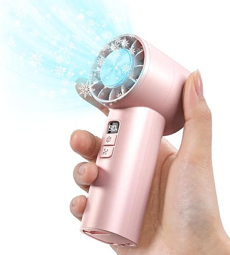 Ventilador turbo portátil de mano Mini ventilador ajustable de velocidad (1-120) con modo de enfriamiento Batería recargable de 5000 mAh Cuerpo