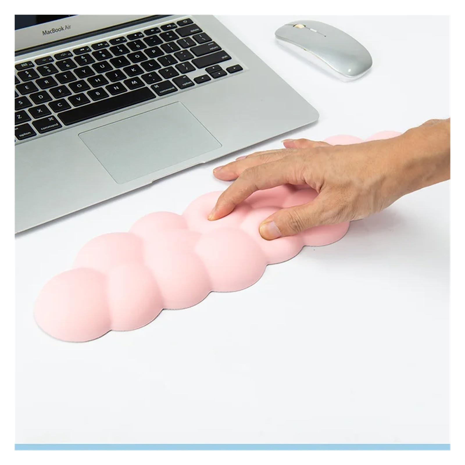 Repose-Poignet Tapis de Souris Ergonomique Clavier avec Repose-Poignet imperméable en Cuir PU antidérapant Accessoires Joueur(Pink Suit)
