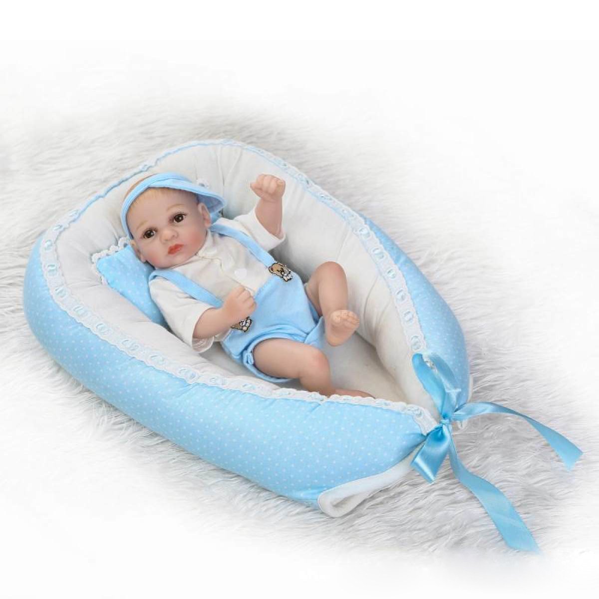 YIHANG Zwillinge Schlafsack Reborn Babypuppen Mini Nette Hand Puppe Handgemachte Lebensechte Realistische Silikon Baby Baby Puppe Weiche Simulation 10 Zoll 26 cm,Boy Spielzeug