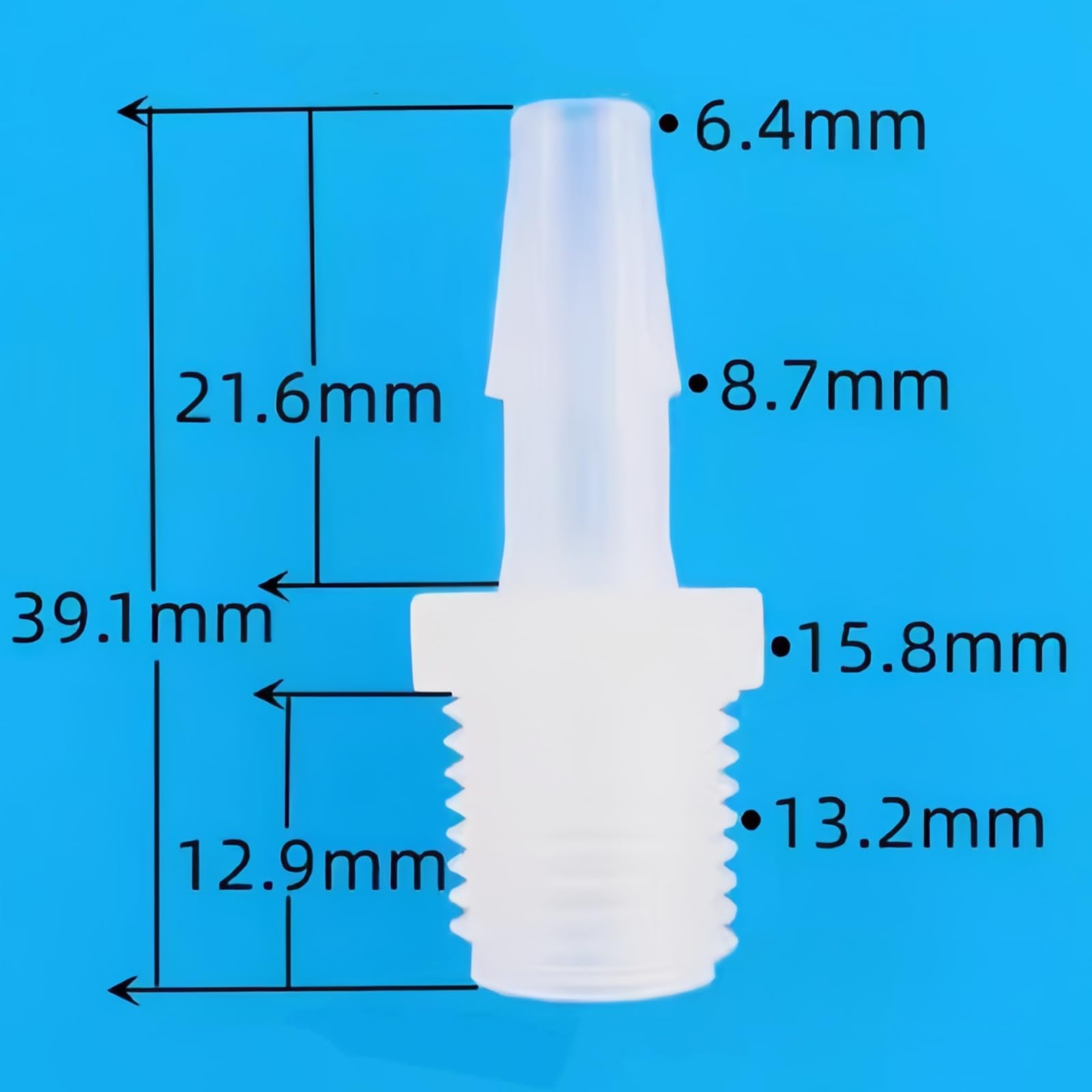 Accesorios de plástico para manguera – Conectores roscados macho/hembra NPT de 1/8 para laboratorio y maquinaria de alimentos, paquete de 100
