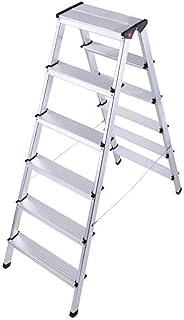 Ladder Stool Folding Ladder, Thick Aluminum Stool 6 Step Ladder, Home Outdoor Multi-Function Ladder Engineering Ladder Folding Steps