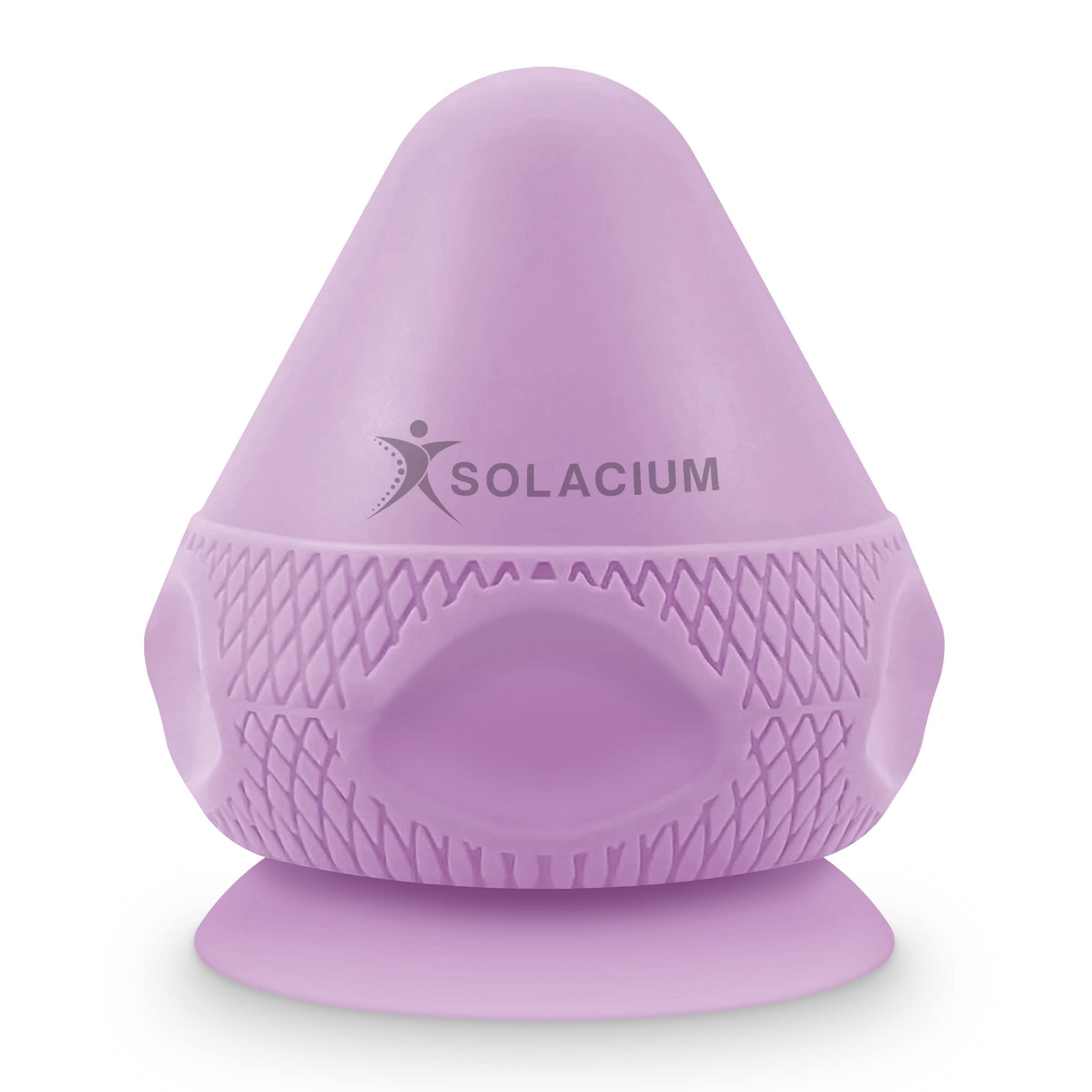 Solacium Mountable Massage Therapy Tool - Multi-Surface Suction Cup Wall Massage Tool for Sore Muscles, Myofascial Release, Stress Relief, Trigger