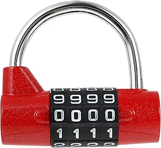 OSALADI 4 Password Metal Tool Box Outdoor Combination Lock Tool Storage Cabinet Combo Discus Lock Toolbox Lock Digital Locker Lock 4-Digit Combination Padlock 4-Digit Code Padlock Discus