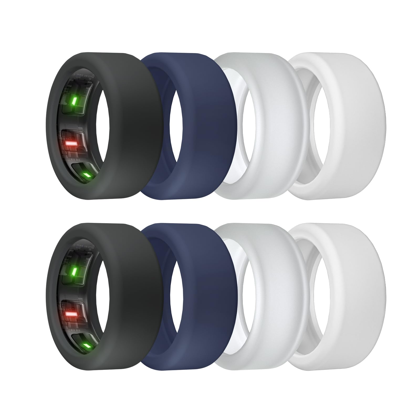 Ring Cover for Oura Ring Gen 4/ Gen 3, Anti-Scratch Elastic Silicone Oura Ring Case Protector for Men Women Working Out Gym