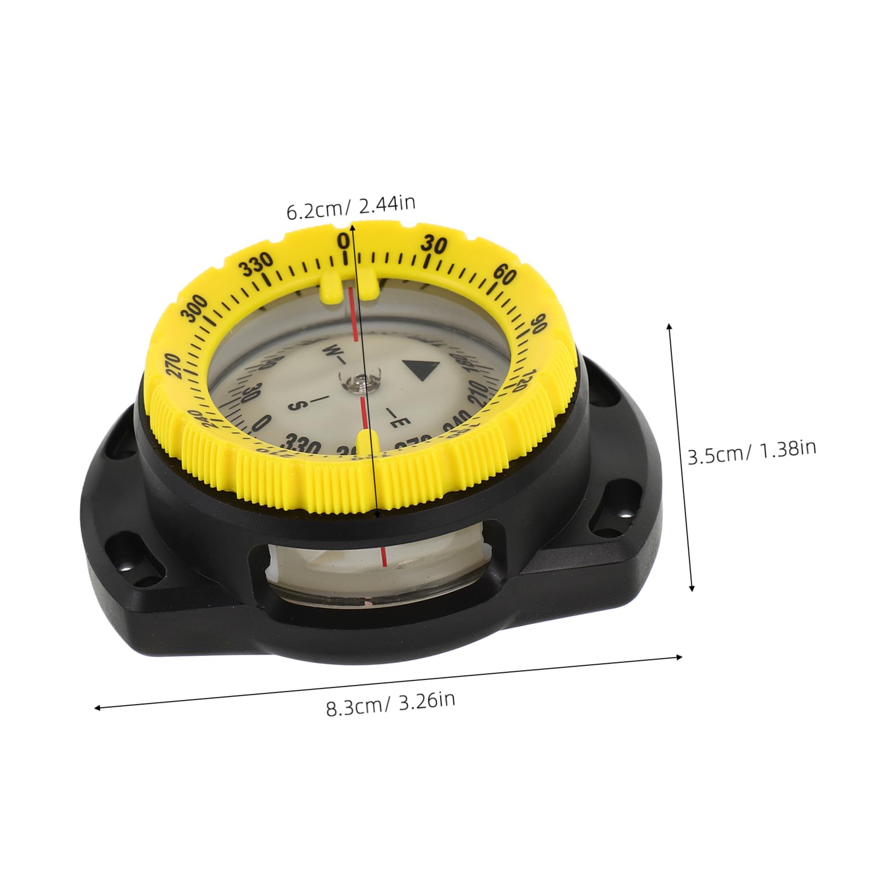 SUPVOX 2pezzi Bussola da Polso per Immersioni Subacquee Escursionismo e Avventure Quadrante Luminoso e Cinturino Elastico