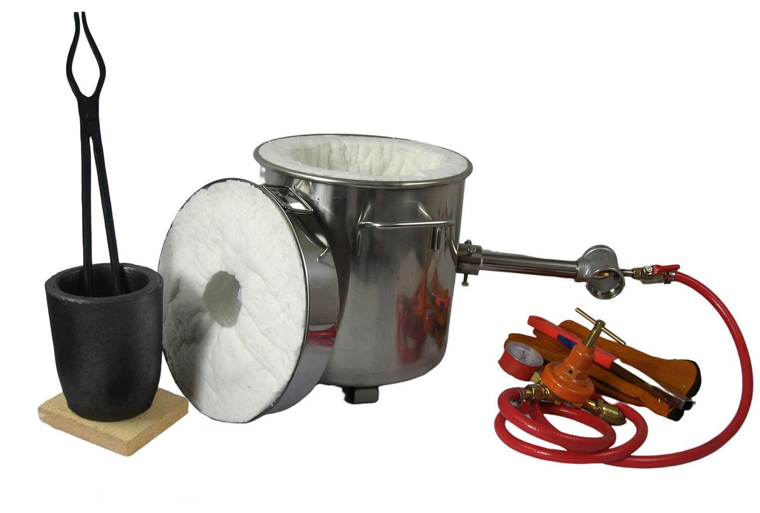 LSMIITTH 6KG Gas Melting Furnace Propane Forge Copper Gold Silver Casting Tool