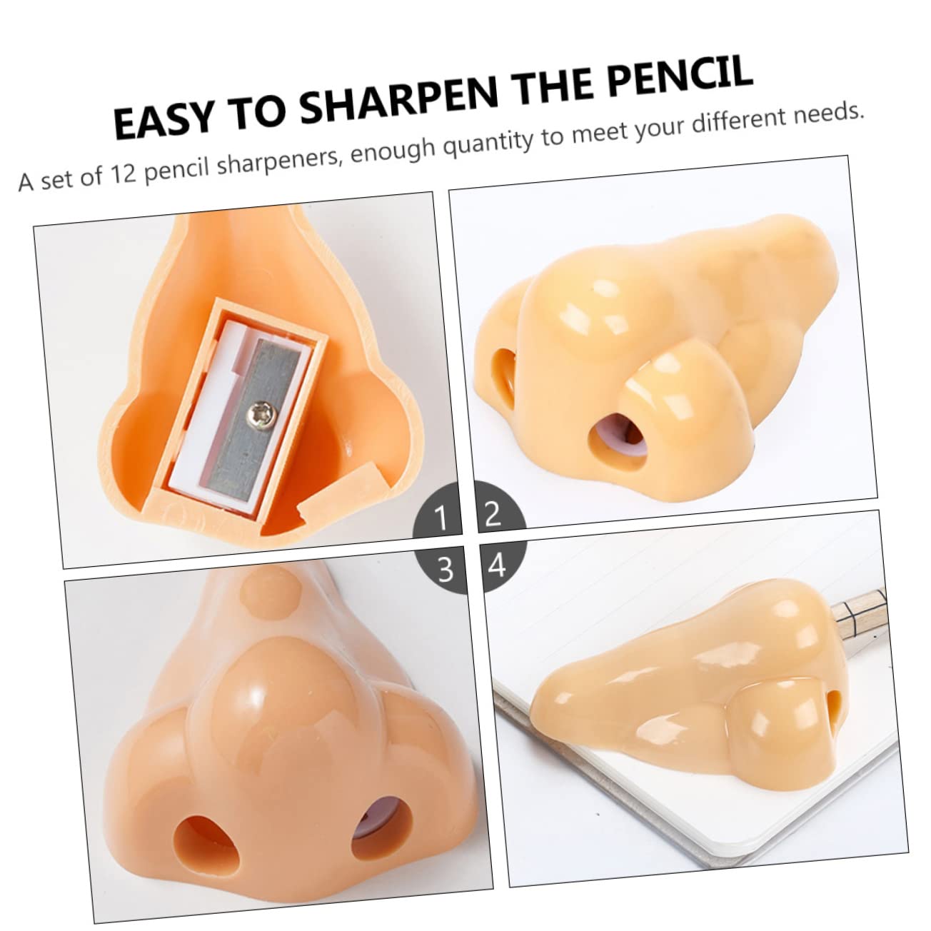 40pezzi Temperamatite Naso Per Studenti Gadget Creativi e Divertenti Per Scuola e Ingegneri Come e Compleanno