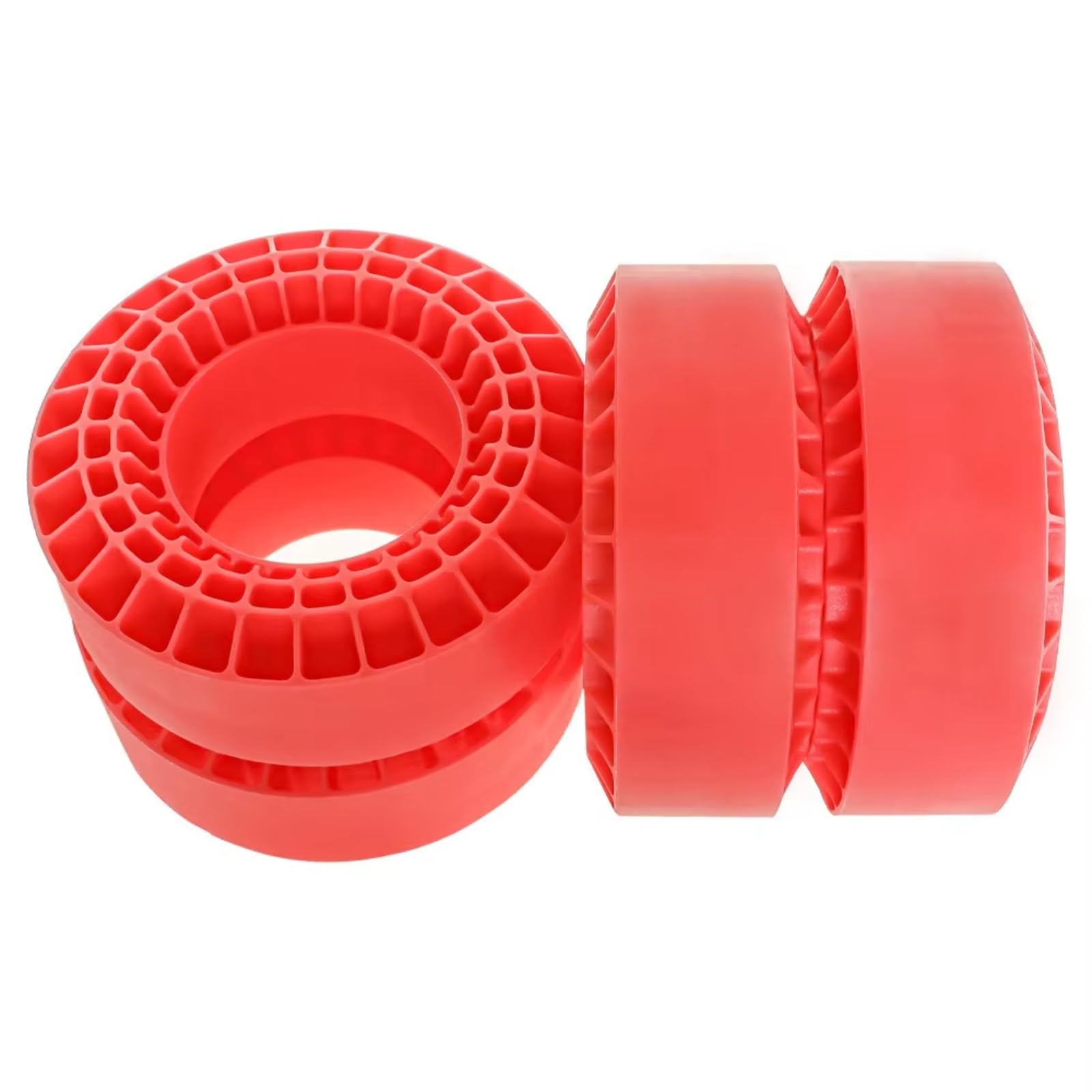 RC Car Accessories for TRX4 for SCX10 III CJ-7 for Capra BRX01 TF2 GEN8 1/10 1.9'' Tires Soft Silica Gel Anti Foams Insert 108x42mm RC Crawler Rigs(Red)