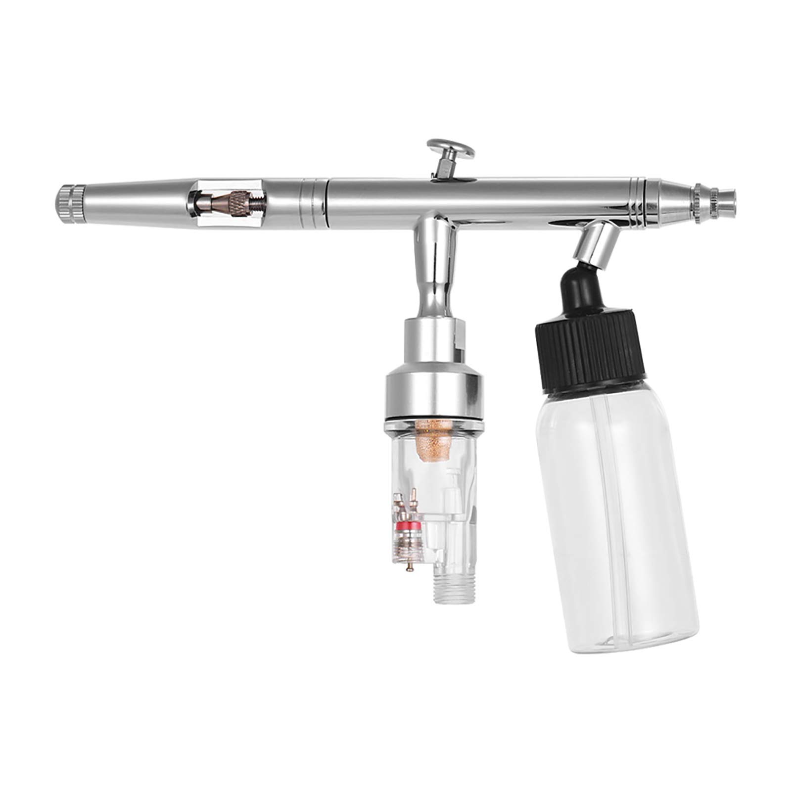 Decdeal Portable Suction Feed Airbrush Airbrushing Set Kit Dual-Action High Precision 0.35mm Nozzle Paint Spray Air Brush with 35ml Bottle for Model Car Art Painting Tattoo Nail Beauty Cake Decorating