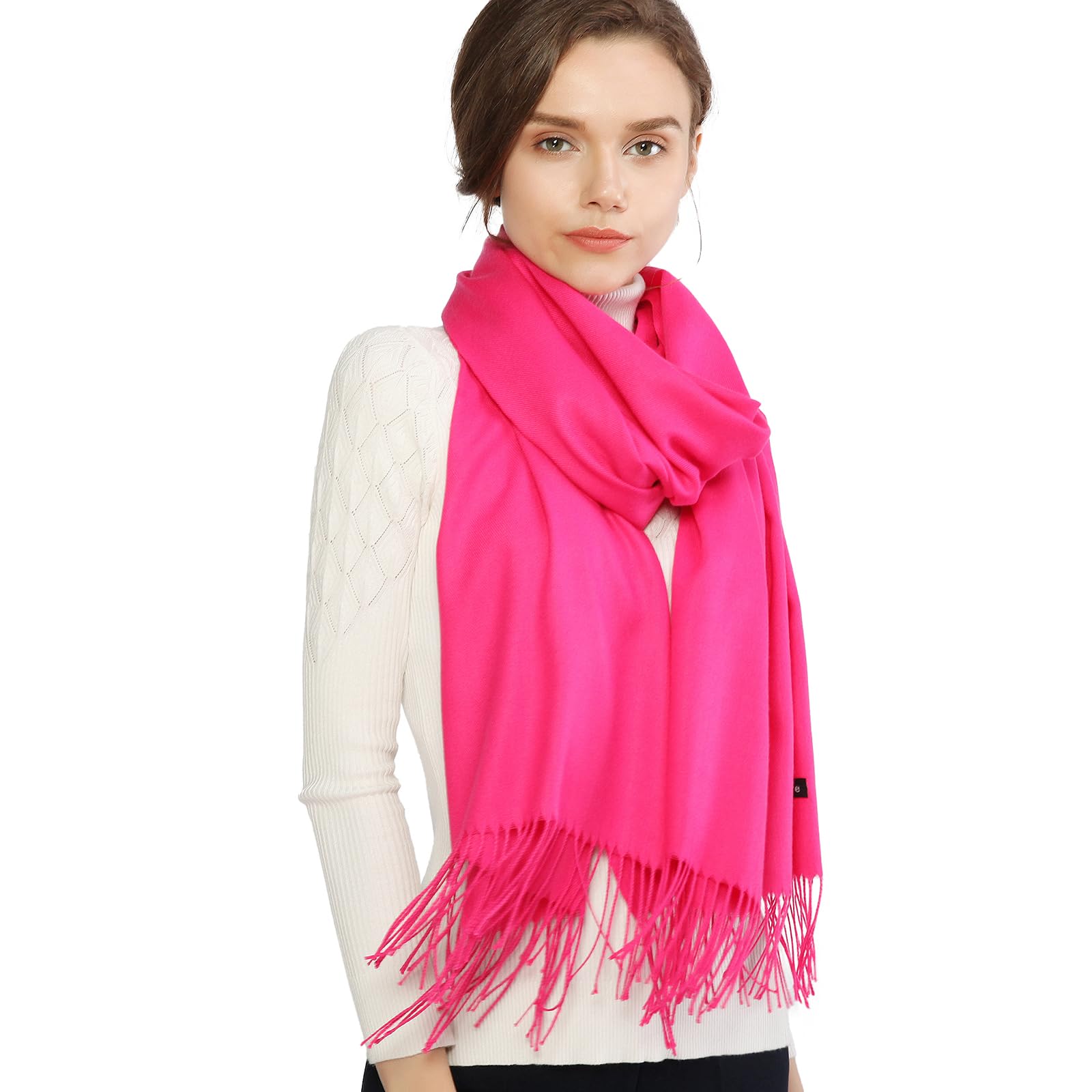 RIIQIICHY Women's Scarf Pashmina Shawls and Wraps for Evening Dress Bridesmaid Wedding Bridal Winter Warm Long Large Scarves