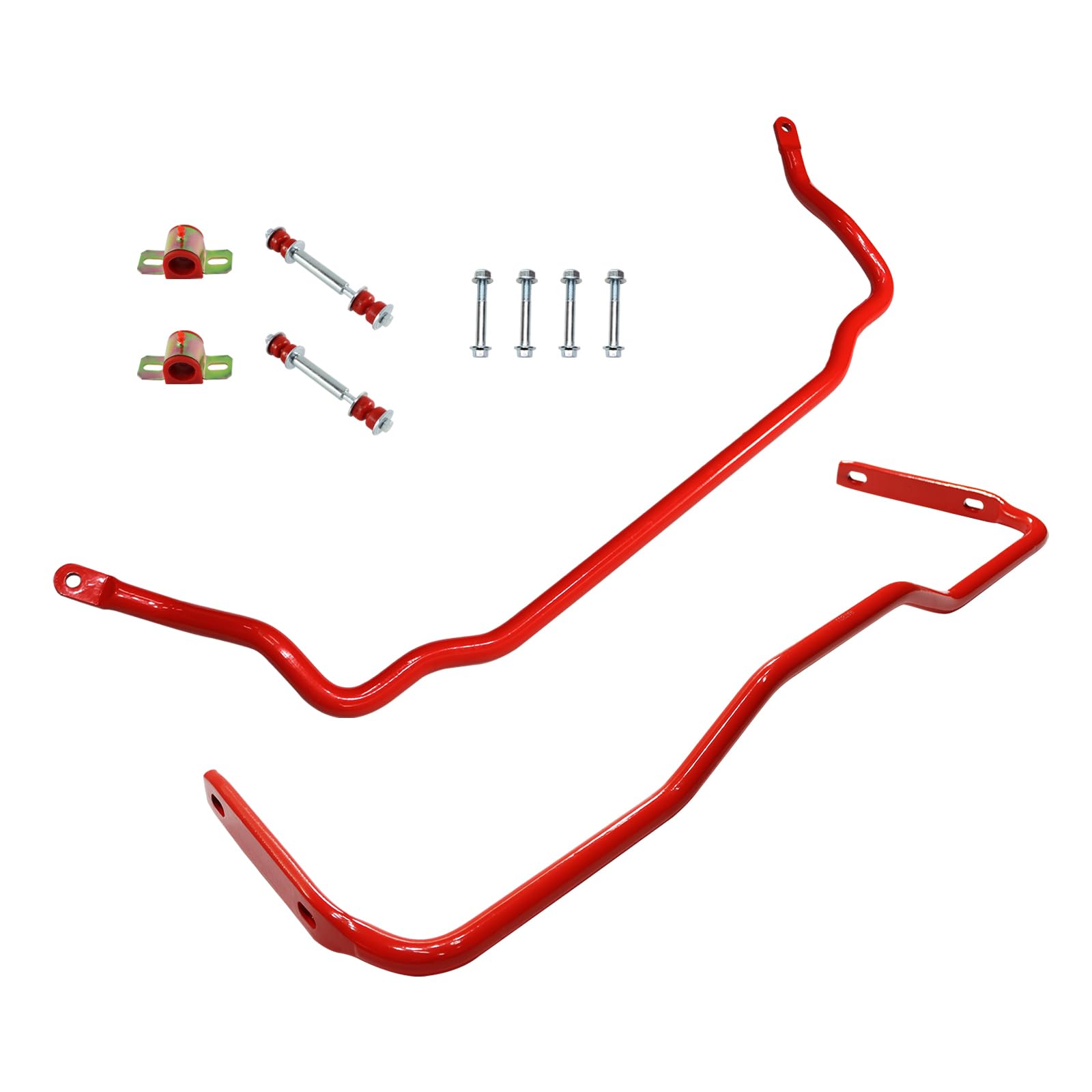 Front & Rear Mild Steel Sway Bars Set Fits for 1964-1972 GM A-Body Chevelle Malibu