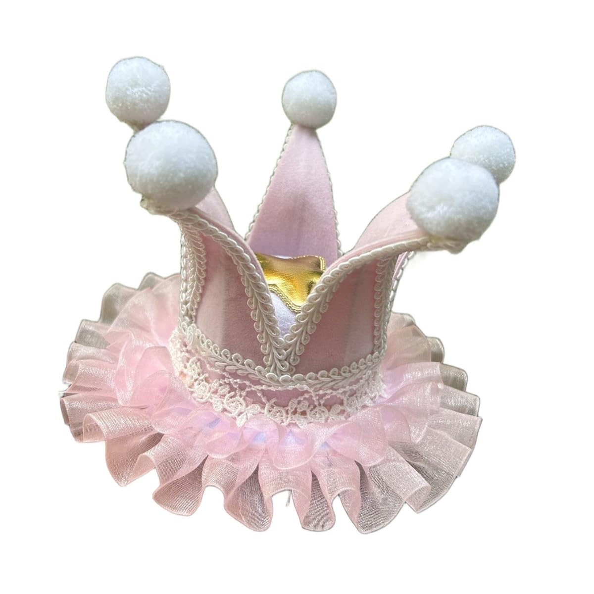 BPURB Women Lolita Circus Clown Hat Jester Mini Top Hat Halloween Costume Headband for Carnival Cosplay Party