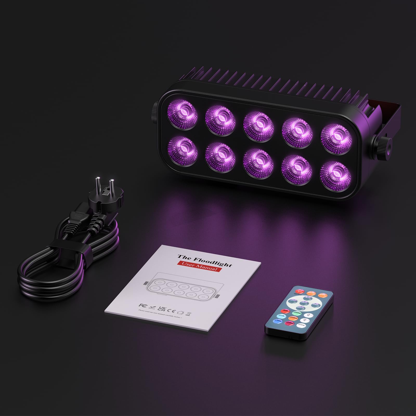 LED Par, 6 Stück 80W 4-in-1 RGBW Bühnenlicht, mit unbegrenzter Farbmischung | Unterstützt Fernbedienung, DMX512 und Sprachsteuerung, geeignet für Partys, Clubs, Bars, Weihnachten