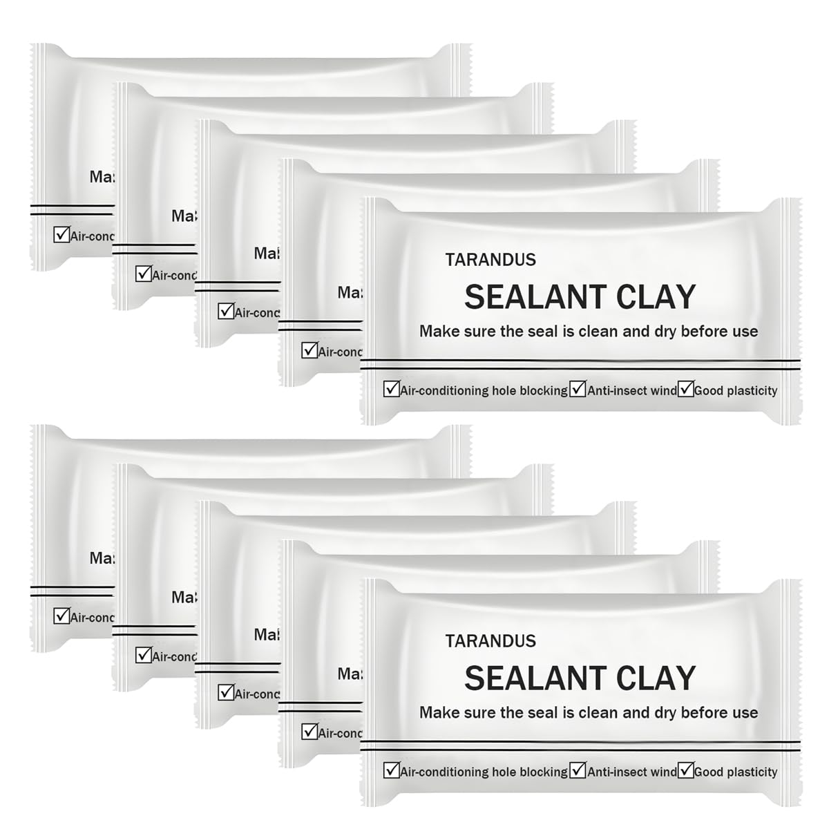 Photo 1 of 10 Pack Waterproof Sealant Mastic – Quick Repair Sealing Clay for Wall Holes, Drain Connections, Air Conditioning Ducts, Strong Waterproof Putty for Home & Professional Repairs (10 Pack - 0.71 oz)