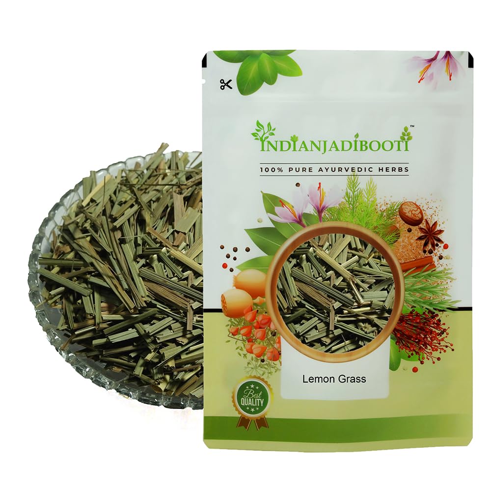 Lemon Grass (Tea cut Format) - Fever Grass - Lemongrass - Gul e Bakhoor (100 Grams) | (Pack Of 2)-image-45