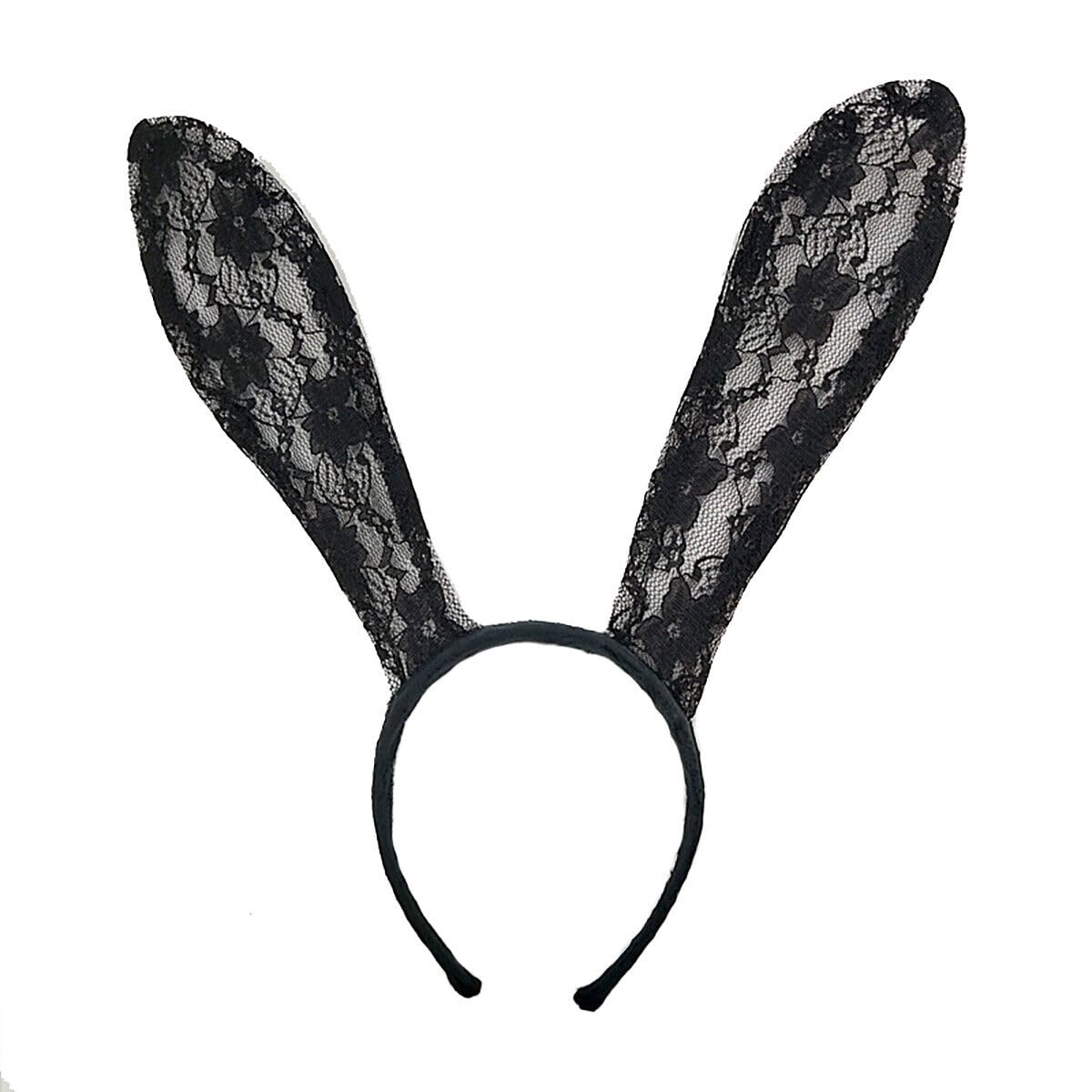 Van Der Linn Lace Bunny Ears Sexy Playmate Rabbit Wire Headband Fancy Dress Halloween (3)