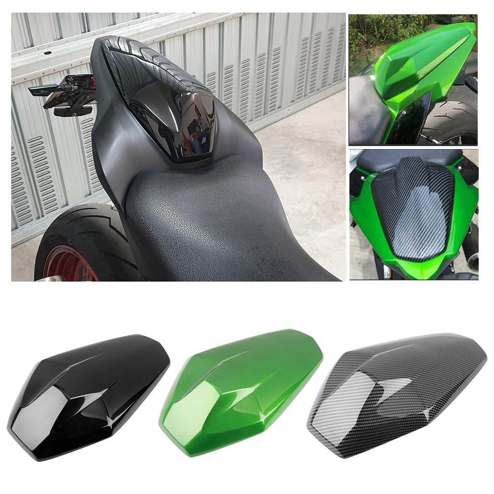 Motocicleta Z900 Pasajero trasero Pillion Asiento individual Cobertura ABS duro Carenado Sección trasera Joroba para Z H2 H 2 (2020-2023) Z HS SE (2021-2023) Z 900 Z-900 (2017-2023) (Negro)