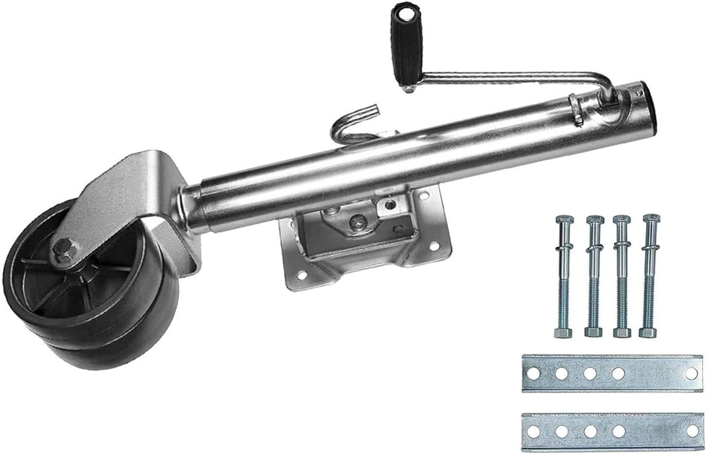 Heavy Duty Marine Swivel Trailer Jack - Trailer Jack Wheel, Swivel Wheel, Heavy Duty Jockey with Double Wheels 15cm, 675kg, for Boat, Motorhome, Yacht, Caravan(