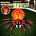 8 FT Halloween Inflatable Spider Outdoor Decorations for Yard, Giant Crawling Spider with LED Rotating Flame, Large Creepy Spider Props for Halloween Party Garden Lawn Patio Outside House Window Decor