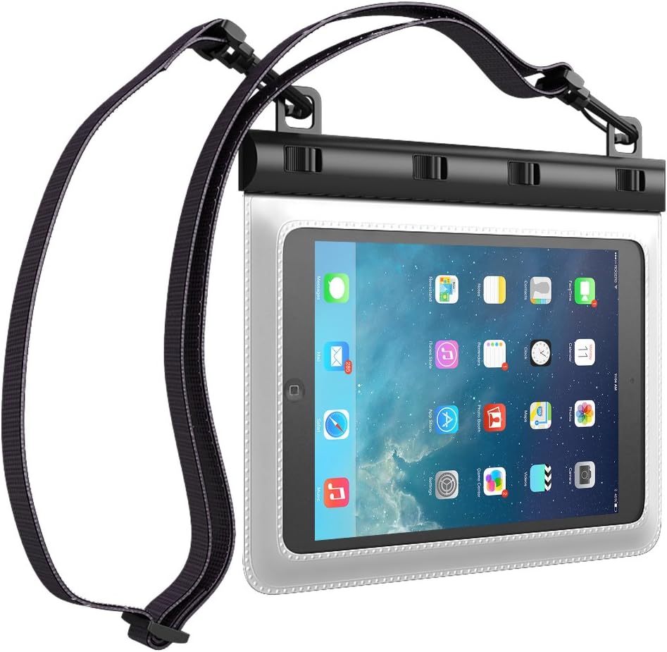iPad Mini 3 Waterproof Case, Ultraproof Waterproof Pouch Case for iPad Mini / iPad Mini Retina / iPad Mini 3 [White] Ultrapouch Waterproof Bag Cover with Touch Responsive Front and Back Transparent Screen Protectors Windows [One Year Warranty] Fits Any Version of Apple iPad Mini / iPad Mini Retina Display / iPad Mini 2 / iPad Mini 3 (A.K.A IPX8 Certified Premium Protective Smartphone Life Waterproof Pouch / Credit Card Waterproof Bag / iPad Mini Case / iPad Mini Retina Cases / iPad Mini 3 Case)