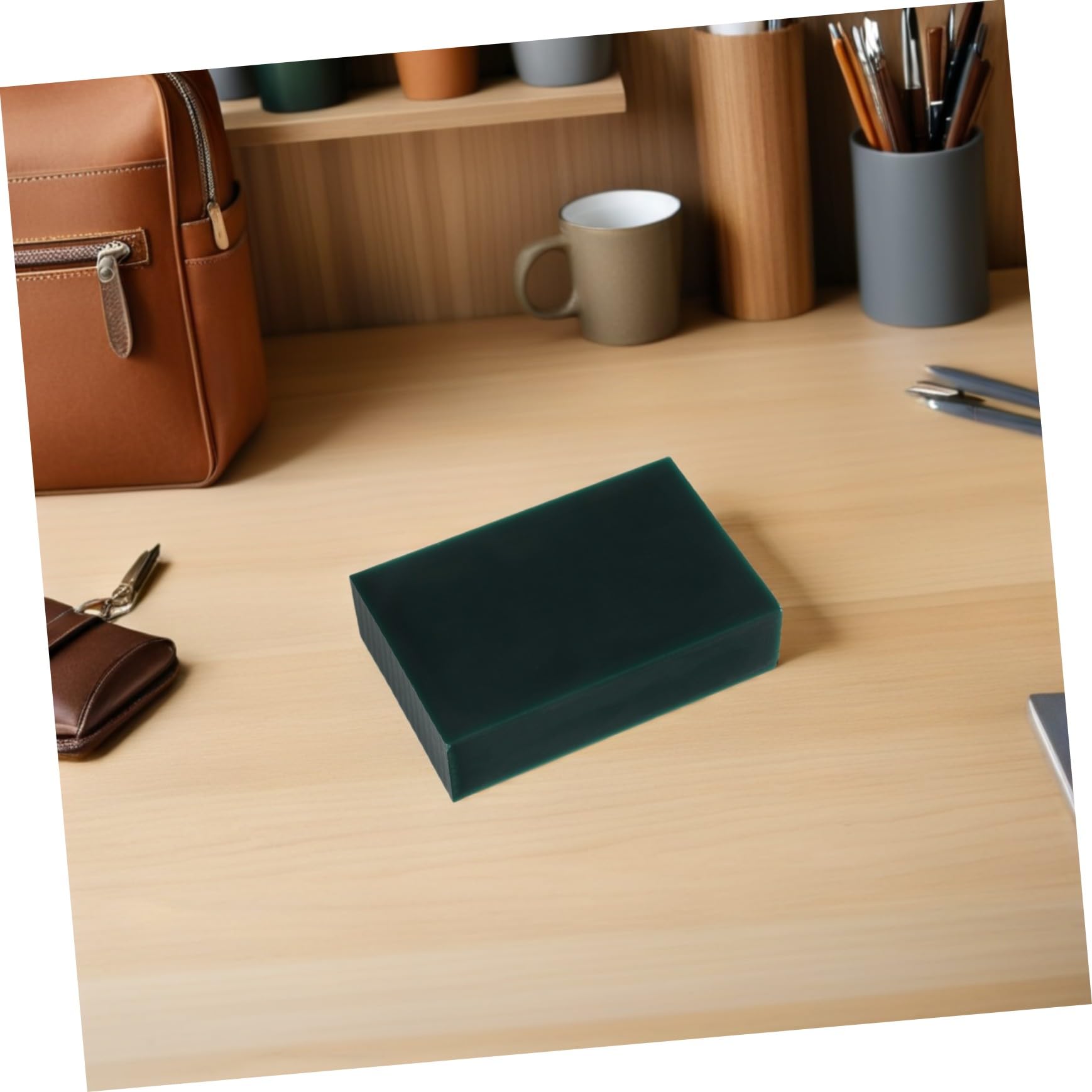 Housoutil Blocco di Cera per Gioielli per Intaglio e Fusione, Materiale per Stampaggio di Precisione, Cera Rettangolare Verde, Strumento per Creazione e Modellazione di Gioielli,