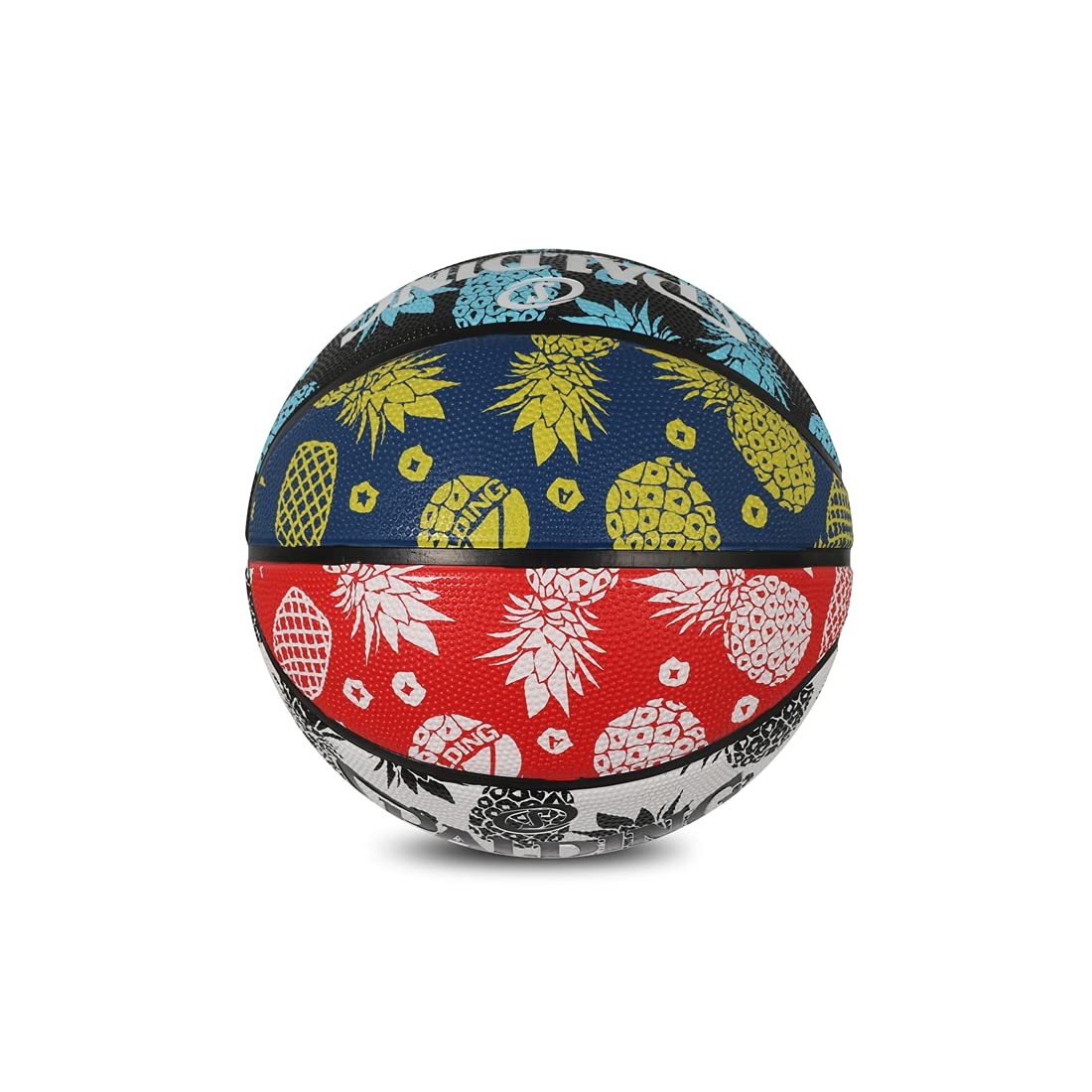 Spalding Flight Tropical Rubber Basketball (Size-7), Multicolor