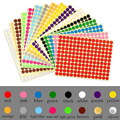 KUUQA 16 fogli Dot di codifica autoadesivo Adesivi...