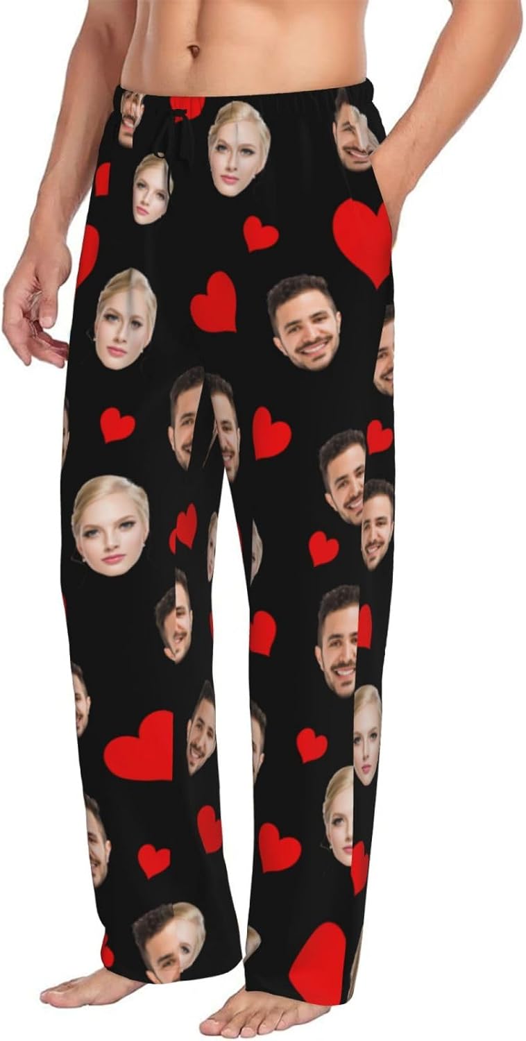 Custom Pajama Pants with Face customized PJ Pants Christmas Valentine gifts for Men Women - Image 5