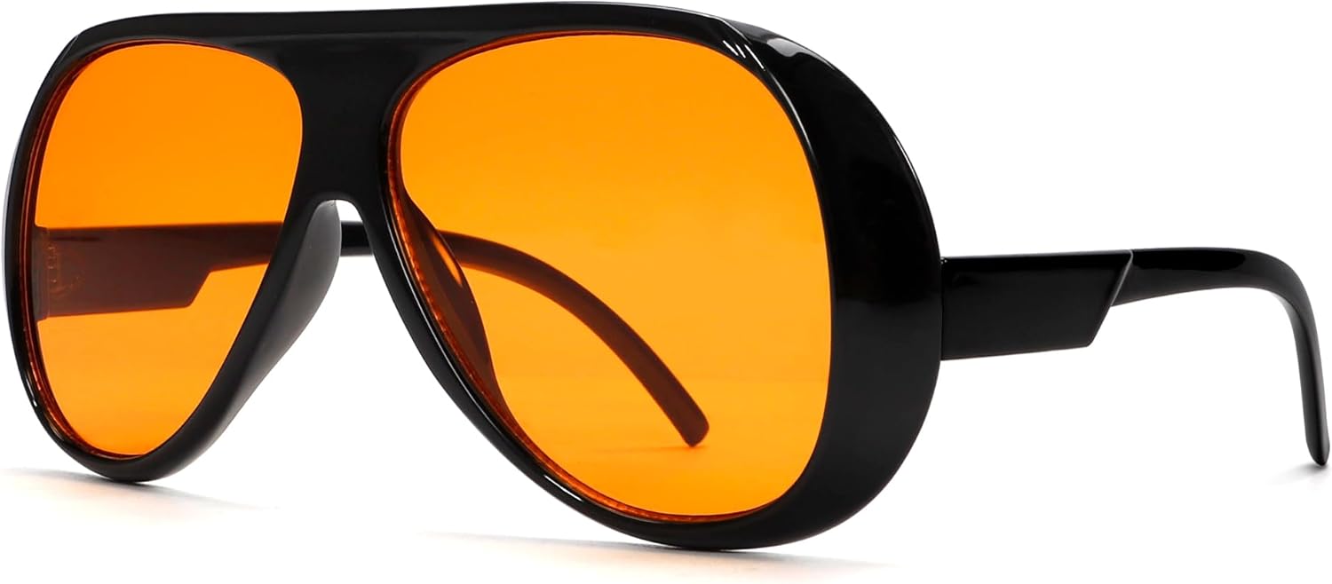 TYA Trendy Aviator Sunglasses for Women Men, Retro 70s Sun Glasses, Oversized glasses UV400