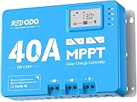 Vista 1 de Redodo Controlador de carga solar de entrada de 40 amperios MPPT 12V/24V DC con módulo Bluetooth incorporado, pantalla LCD ajustable de parámetros
