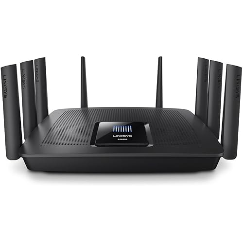 Linksys WiFi 5 Router, Tri-Band, 3,000 Sq. ft Coverage, 25+ Devices, Speeds up to (AC5400) 5.4Gbps - EA9500