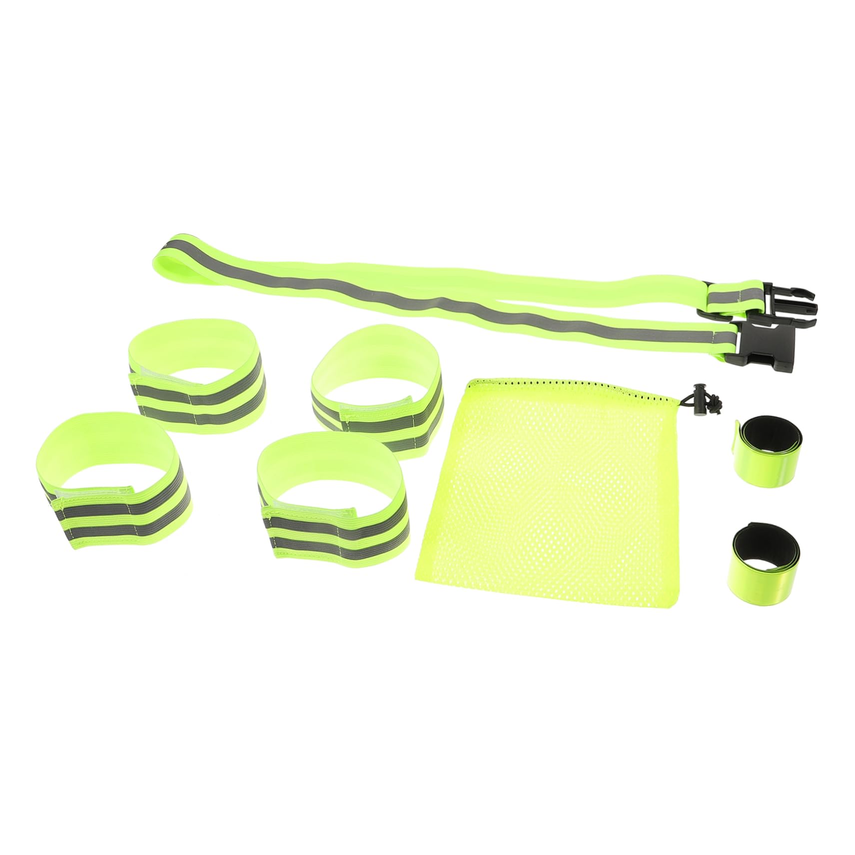 TOYANDONA Pulsera Reflectante cinturón de lámpara Correr Brazalete cinturón de Correr Cinturones para Correr Correa Reflectante para Caminar Cinta elástica Green
